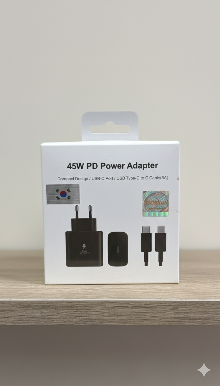 شاحن سامسونج (كوبي) 45 واط PD – شحن فائق السرعة وأمان كامل 